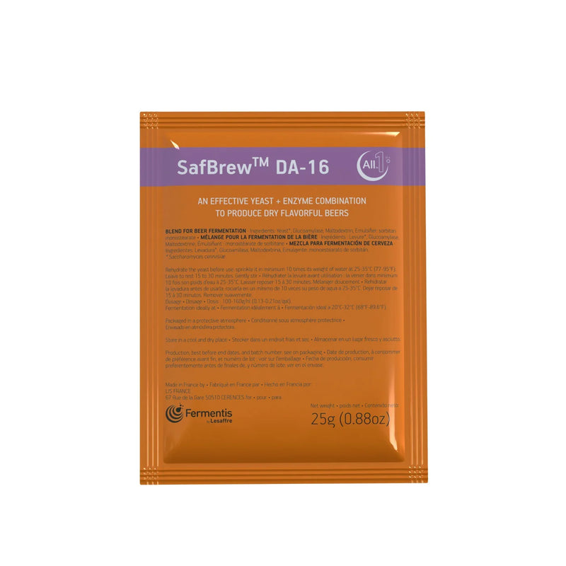 SafBrew DA-16 All in 1 Yeast and Enzyme - 25g