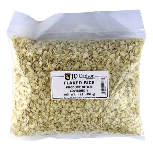 FLAKED RICE 1 LB BAG OF GRAIN