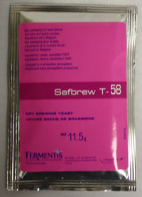 SAFBREW T-58 DRY BREWING YEAST 11.5 GRAMS