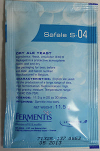 SAFALE S-04 DRY ALE YEAST 11.5 GRAMS