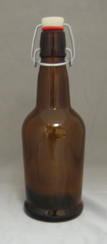 16 OZ AMBER E.Z. CAP BOTTLES 12-CASE