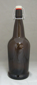 1 LITER AMBER E.Z. CAP BOTTLES 12-CASE