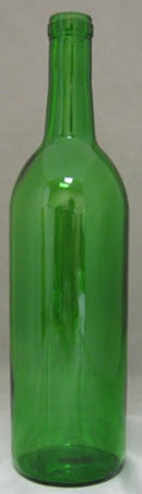 750ML CHAMPAGNE GREEN BORDEAUX FLAT BOTTOM 12-CASE