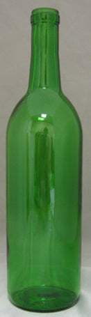 750ML CHAMPAGNE GREEN BORDEAUX FLAT BOTTOM 12-CASE