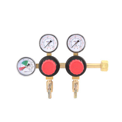 UPGRADE - TAPRITE T752HP DUAL BODY CO2 BEER REGULATOR, DOUBLE GAUGE, 5/16 CHECK VALVE