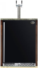 DUAL TOWER WITH BLACK DOOR BUILT-IN HOMEBREW - PREMIUM SERIES (KEGS NOT INCLUDED)