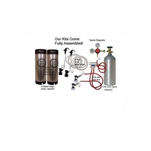 2 KEG 5# CO2 BASIC KEG KIT, DISPENSES TWO KEGS AT ONCE! (SEPARATE CHECK VALVES!)